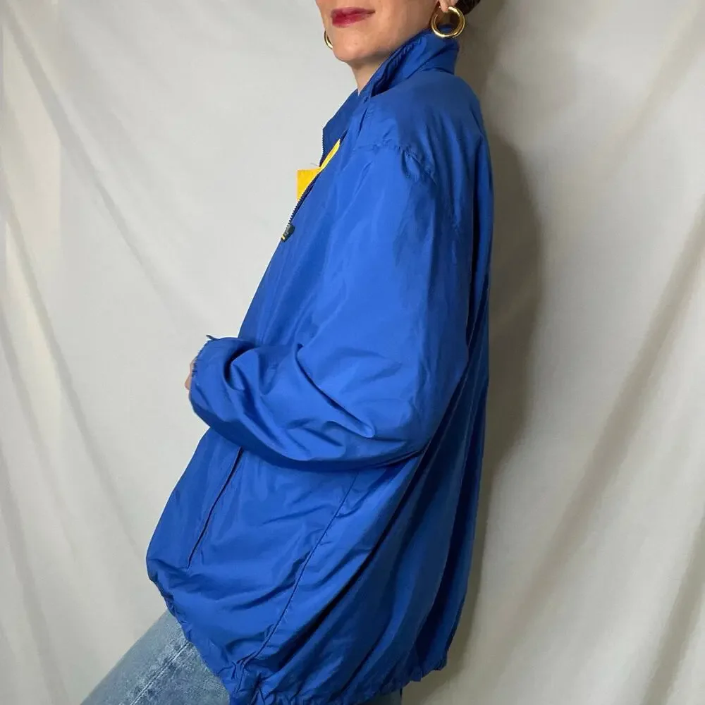 Lauren Ralph Lauren polo sport windbreaker jacket blue yellow oversized preppy M